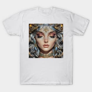 Dreamy Portrait of Owl Goddess T-Shirt